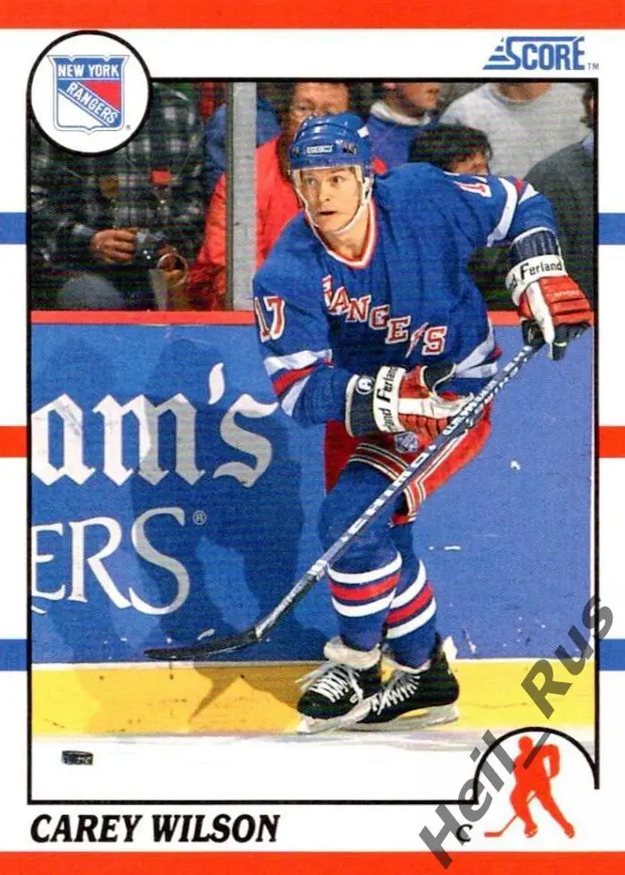 Карточка Carey Wilson/Кэри Уилсон (New York Rangers/Нью-Йорк Рейнджерс) NHL/НХЛ