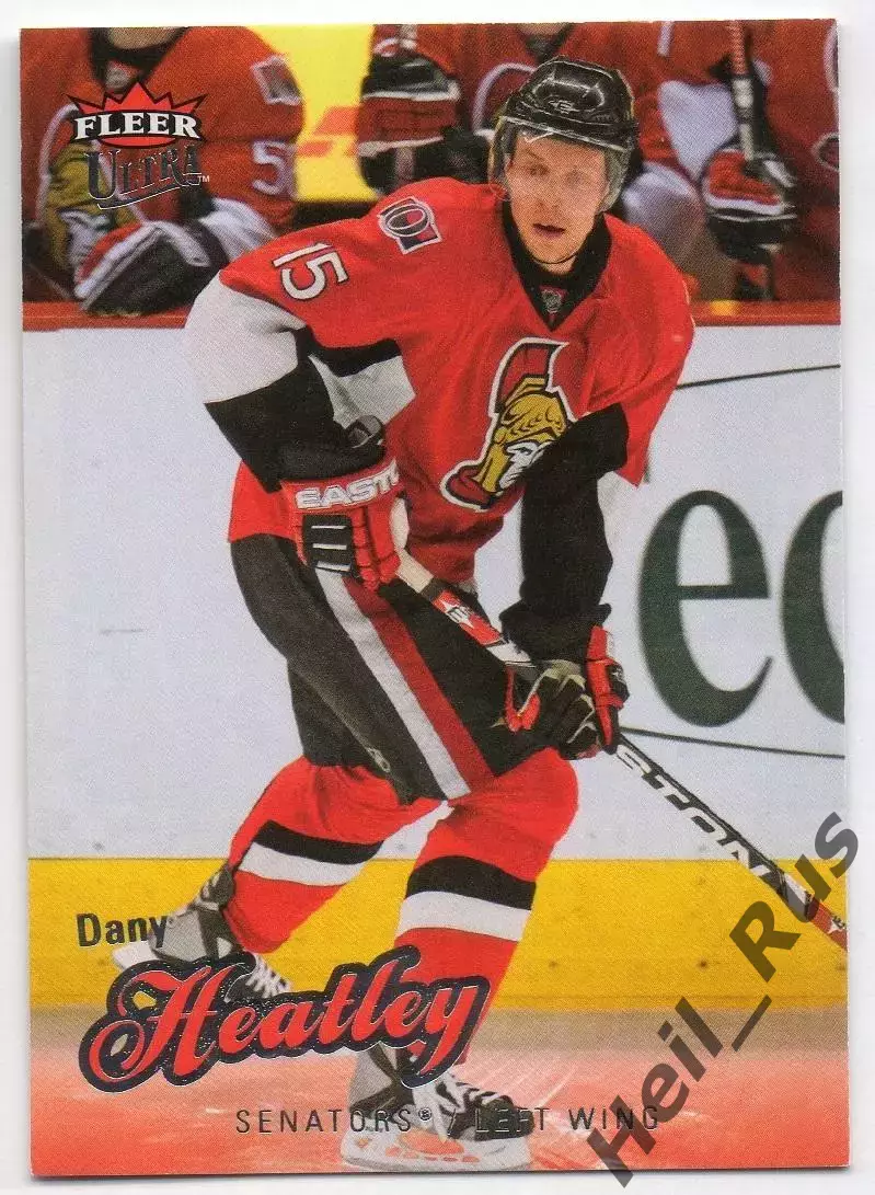 Хоккей. Карточка Dany Heatley/Дэни Хитли Ottawa Senators/Оттава, Ак Барс НХЛ/NHL