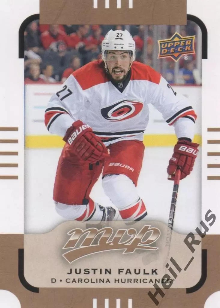 Хоккей. Карточка Justin Faulk/Джастин Фолк Carolina Hurricanes/Каролина НХЛ/NHL