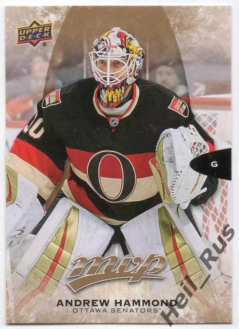 Карточка Эндрю Хэммонд (Ottawa Senators/Оттава Сенаторз, Трактор) НХЛ/NHL/КХЛ