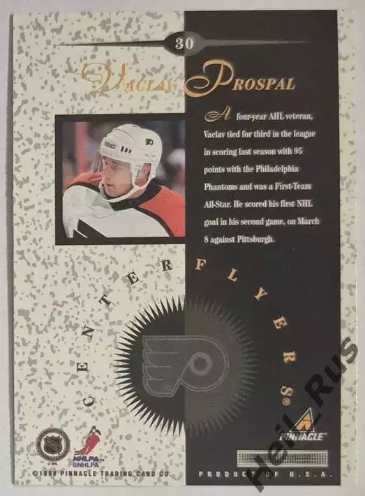 Карточка Prospal/Вацлав Проспал Philadelphia Flyers/Филадельфия Флайерз НХЛ/NHL 1