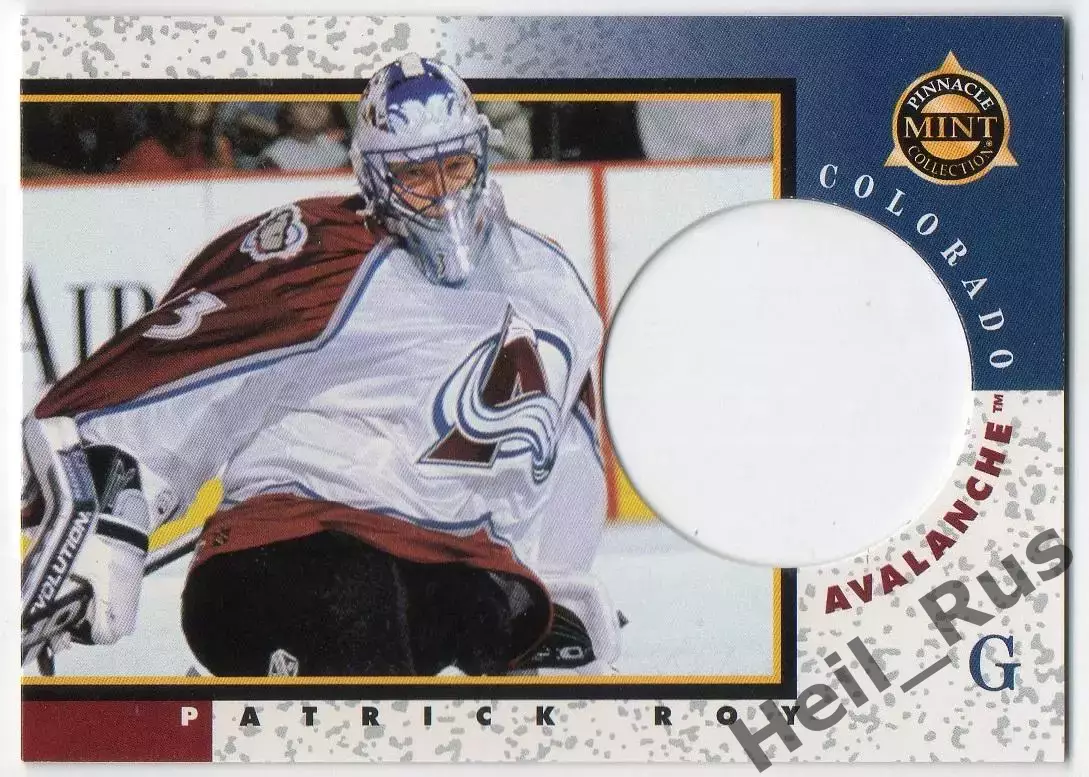 Карточка Patrick Roy/Патрик Руа (Colorado Avalanche/Колорадо Эвеланш) НХЛ/NHL