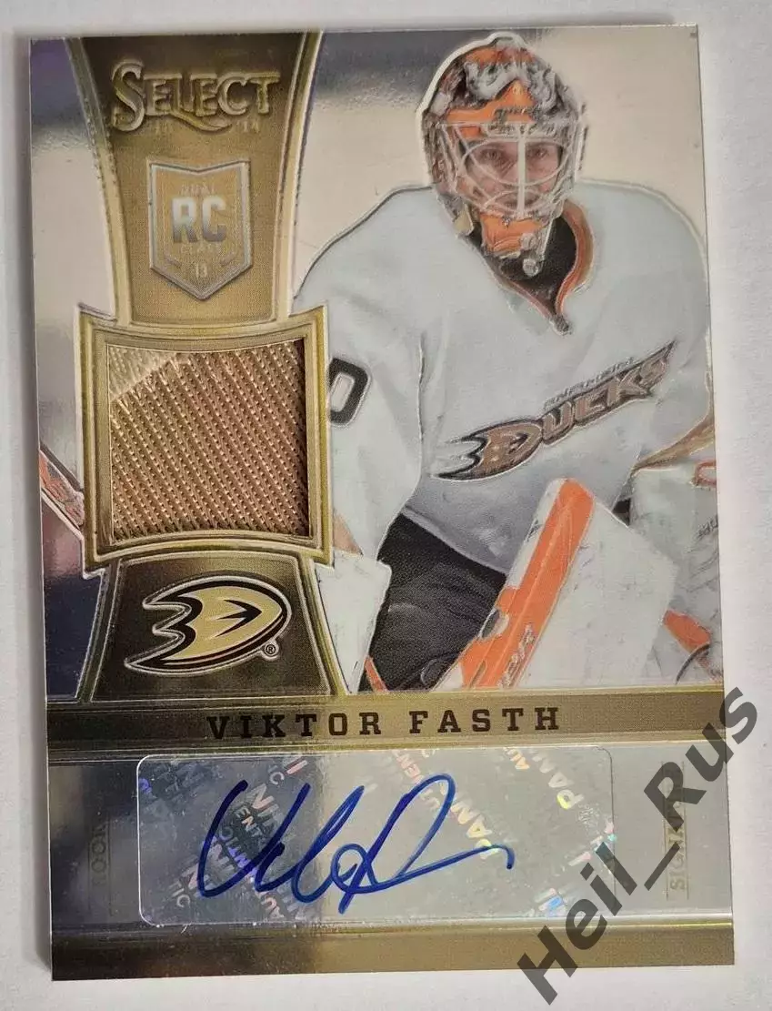Хоккей Карточка автограф Виктор Фаст Anaheim Ducks/Анахайм Дакс/ЦСКА НХЛ/NHL/КХЛ