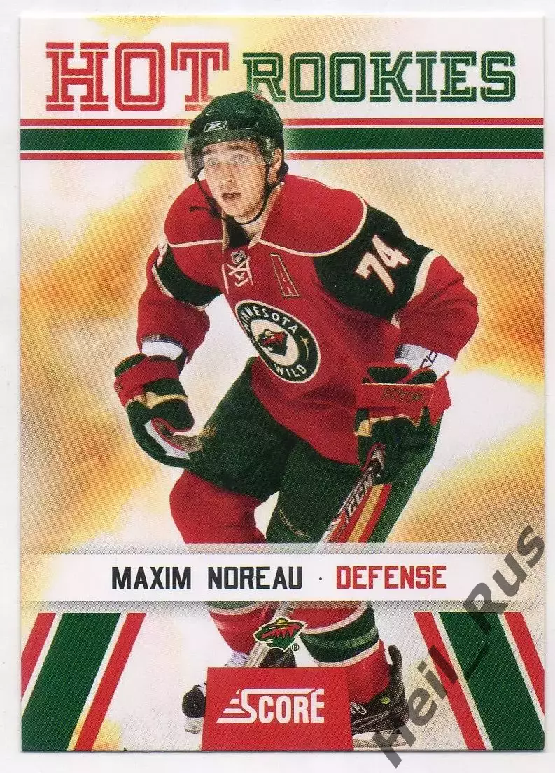 Хоккей. Карточка Maxim Noreau/Максим Норо Minnesota Wild/Миннесота Уайлд НХЛ/NHL