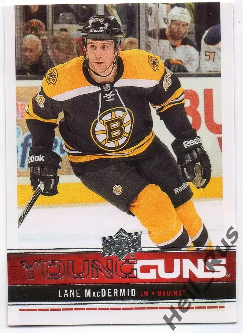 Карточка Lane MacDermid/Лэйн Макдермид (Boston Bruins/Бостон Брюинз) НХЛ/NHL
