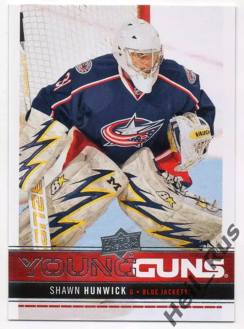Хоккей. Карточка Shawn Hunwick/Шон Ханвик Columbus Blue Jackets/Коламбус НХЛ/NHL