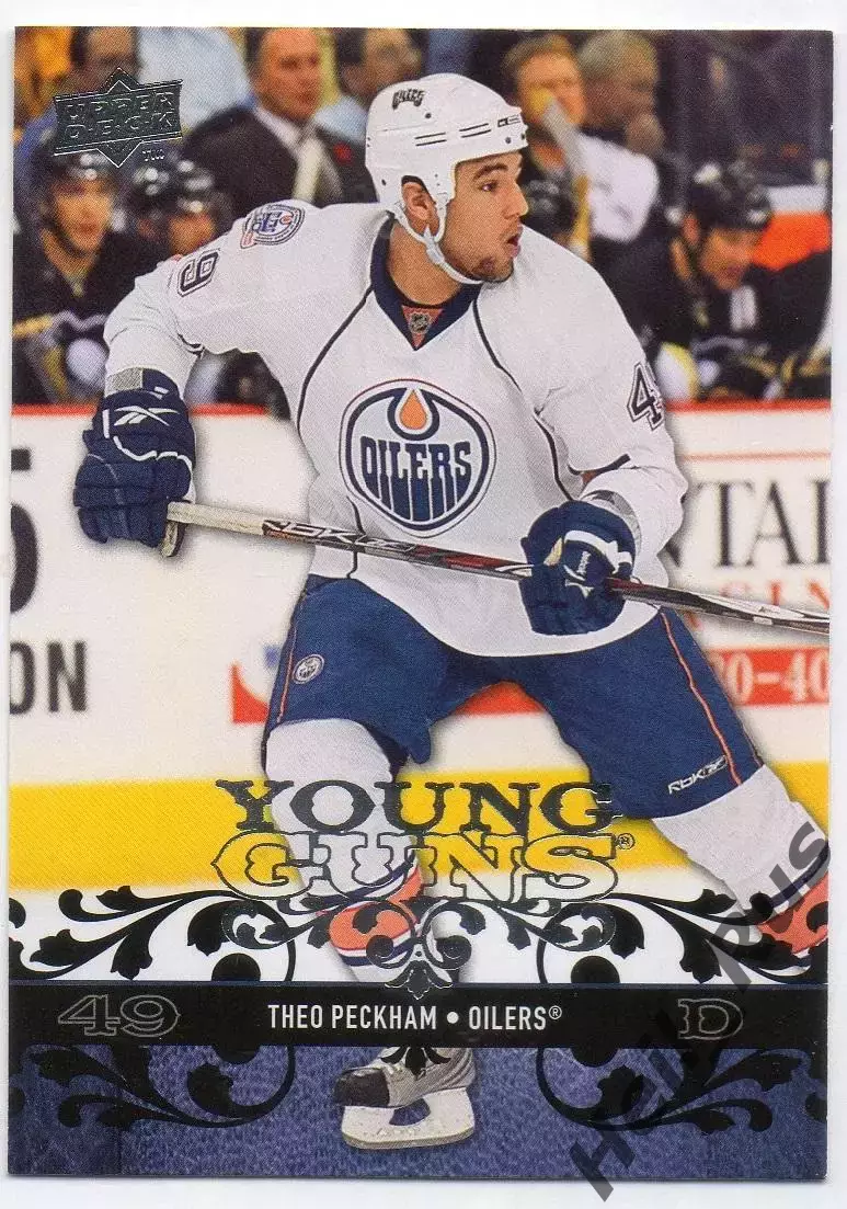 Хоккей. Карточка Theo Peckham/Тео Пекхэм Edmonton Oilers/Эдмонтон Ойлерз НХЛ/NHL