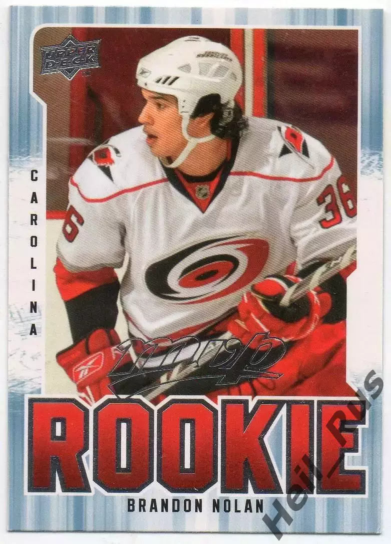 Хоккей Карточка Brandon Nolan/Брэндон Нолан Carolina Hurricanes/Каролина НХЛ/NHL
