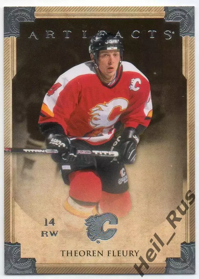 Карточка Theoren Fleury / Теорен Флери (Calgary Flames/Калгари Флэймз) НХЛ/NHL