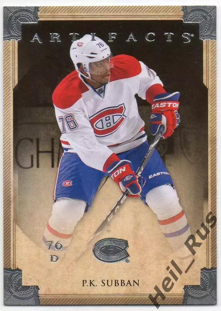 Карточка P.K. Subban/Пи-Кей Суббан Montreal Canadiens/Монреаль Канадиенс НХЛ/NHL
