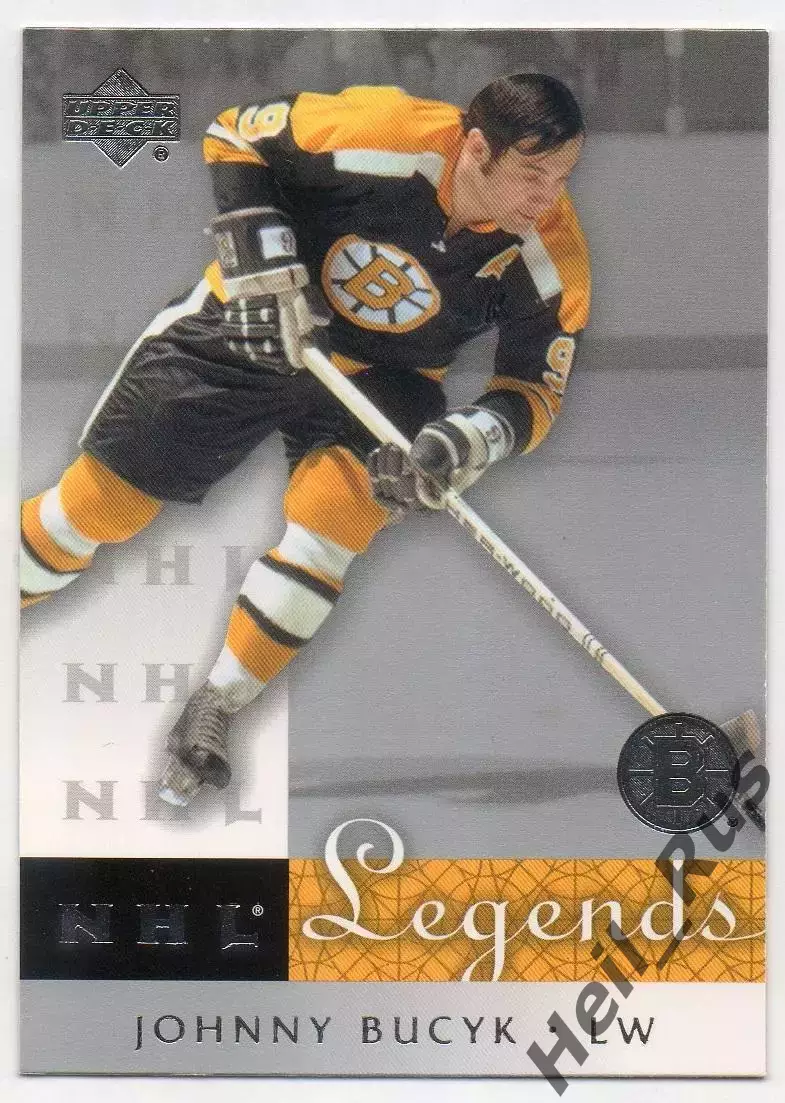 Хоккей; Карточка Johnny Bucyk/Джонни Буцик (Boston Bruins/Бостон Брюинз) НХЛ/NHL