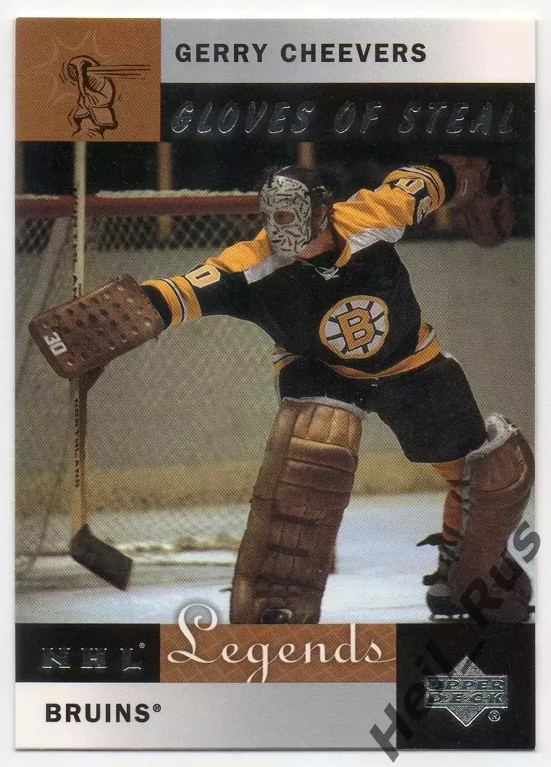 Хоккей Карточка Gerry Cheevers/Джерри Чиверс Boston Bruins/Бостон Брюинз NHL/НХЛ