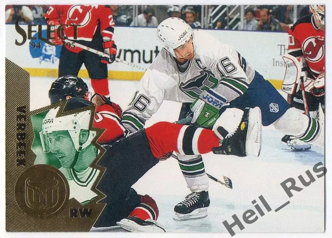 Хоккей Карточка Pat Verbeek/Пэт Вербик Hartford Whalers/Хартфорд Уэйлерс НХЛ/NHL