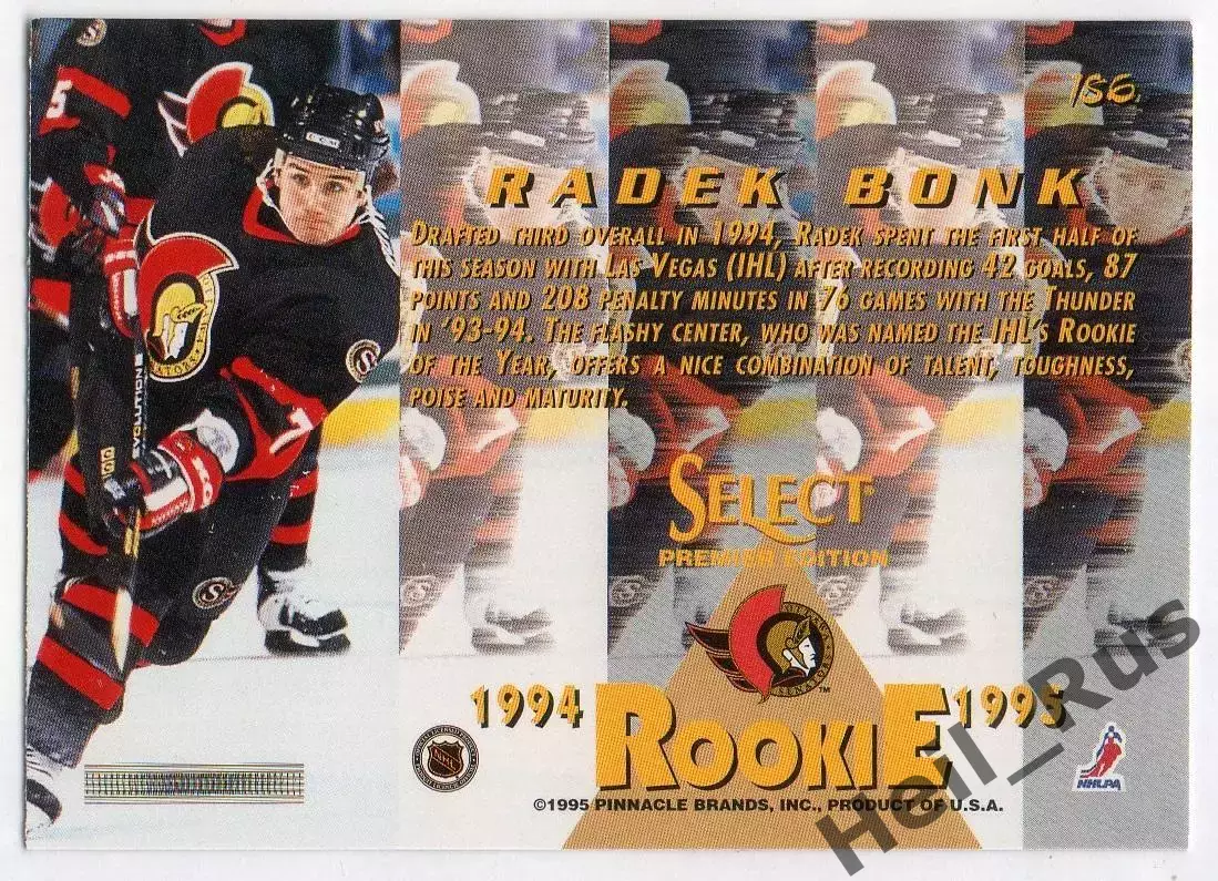 Карточка Радек Бонк Ottawa Senators/Оттава Сенаторз, Локомотив Ярославль НХЛ/КХЛ 1