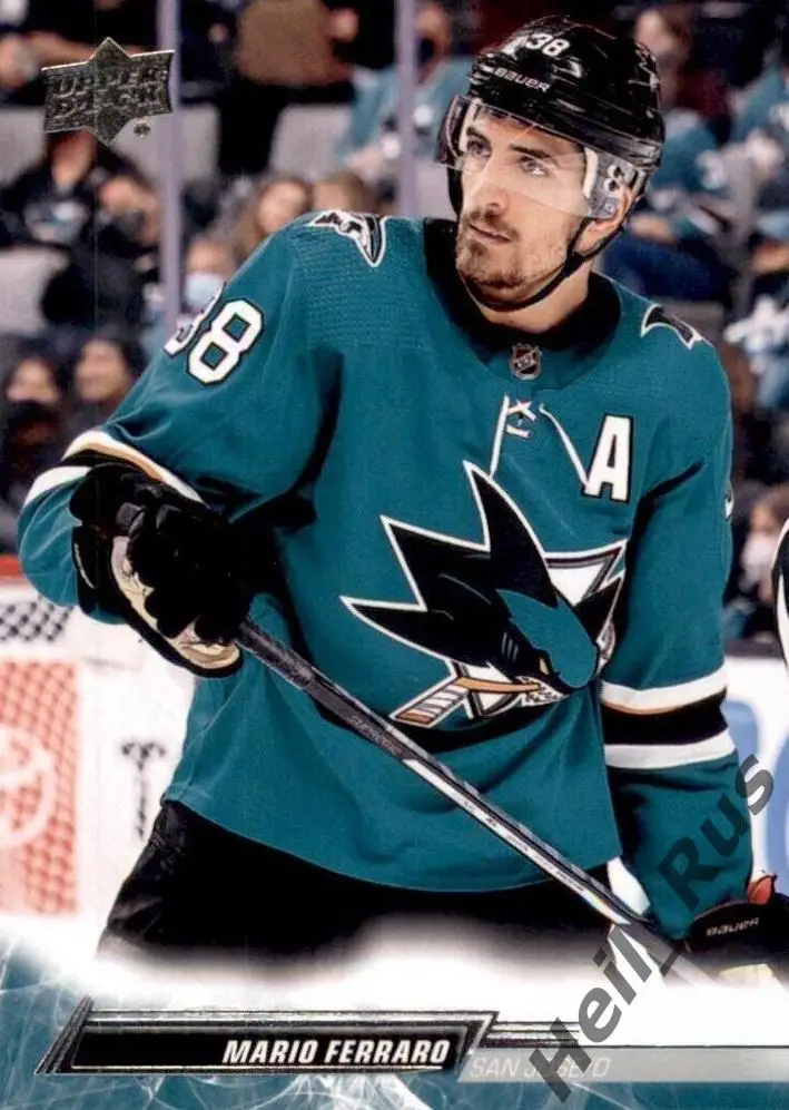 Хоккей; Карточка Mario Ferraro/Марио Ферраро (San Jose Sharks/Сан-Хосе) НХЛ/NHL