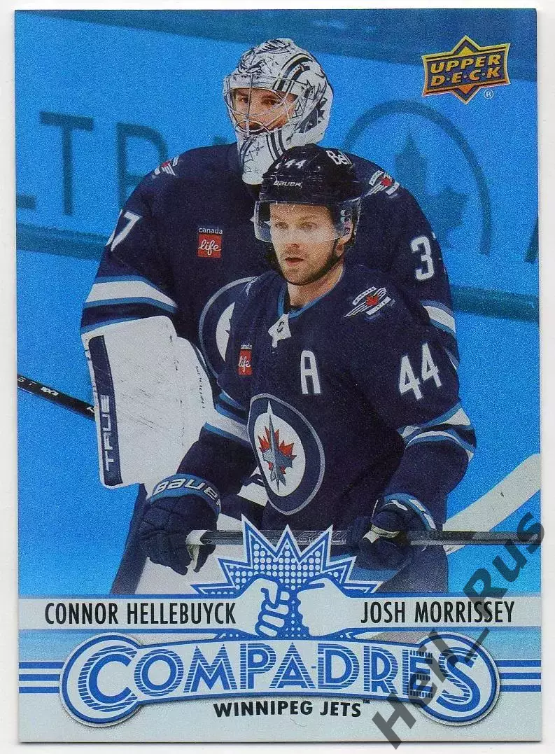 Карточка Коннор Хеллебак/Джош Моррисси (Winnipeg Jets/Виннипег Джетс) НХЛ/NHL