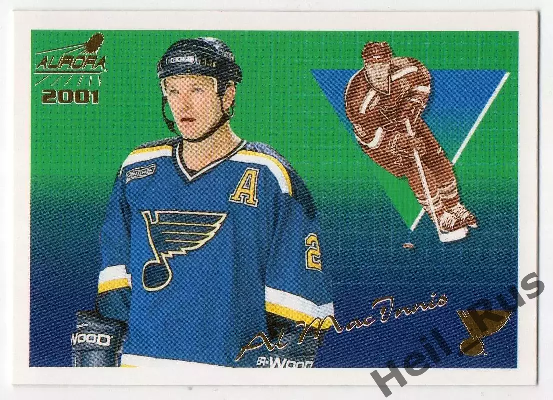 Хоккей; Карточка Al MacInnis/Эл Макиннис St. Louis Blues/Сент-Луис Блюз НХЛ/NHL