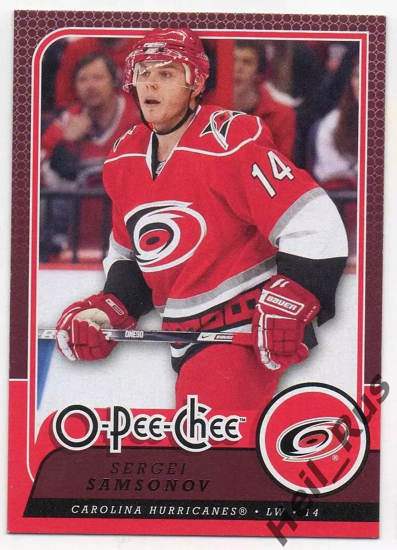 Карточка Сергей Самсонов Carolina Hurricanes/Каролина Динамо/ЦСКА Москва НХЛ/NHL