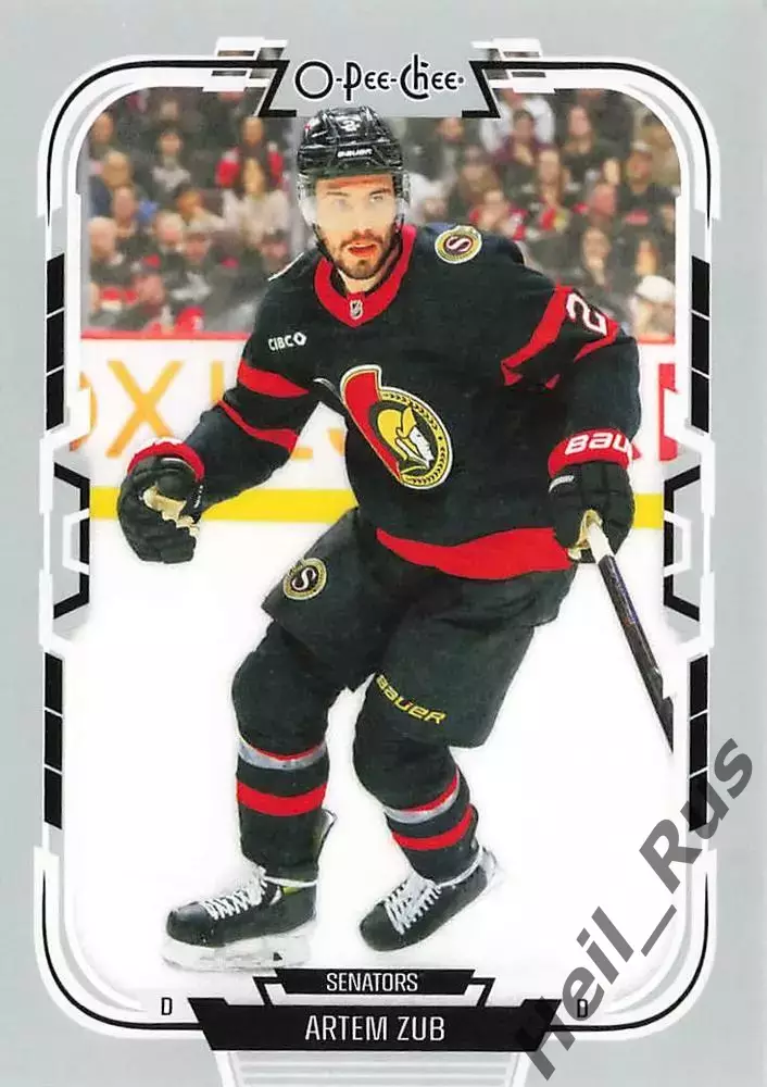 Хоккей. Карточка Артем Зуб Ottawa Senators/Оттава Сенаторз, СКА/Амур НХЛ/NHL/КХЛ