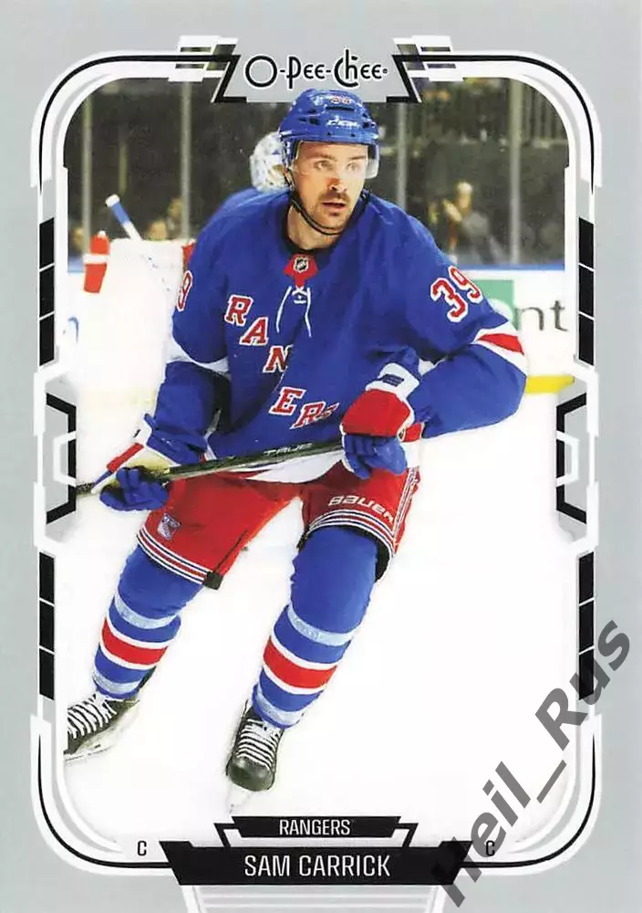 Карточка Sam Carrick/Сэм Кэррик (New York Rangers/Нью-Йорк Рейнджерс) НХЛ/NHL