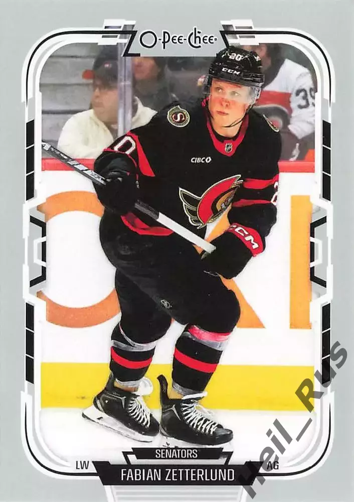 Карточка Fabian Zetterlund/Фабиан Зеттерлунд (Ottawa Senators/Оттава) НХЛ/NHL