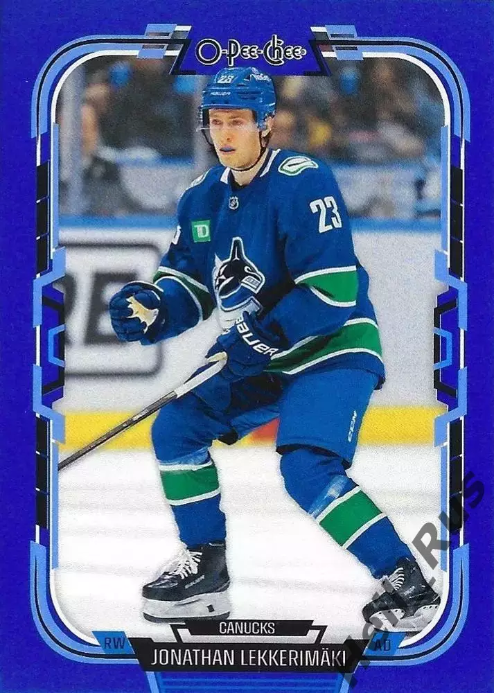 Хоккей. Карточка Юнатан Леккеримяки (Vancouver Canucks/Ванкувер Кэнакс) НХЛ/NHL