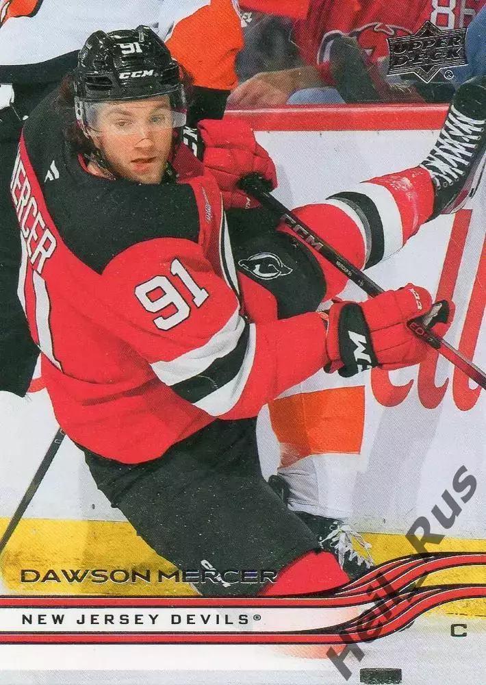 Карточка Dawson Mercer/Доусон Мерсер New Jersey Devils/Нью-Джерси Девилз NHL-НХЛ