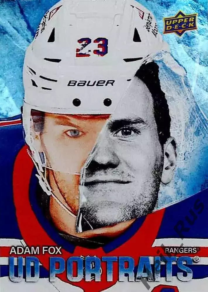 Хоккей. Карточка Adam Fox/Адам Фокс New York Rangers/Нью-Йорк Рейнджерс, НХЛ/NHL