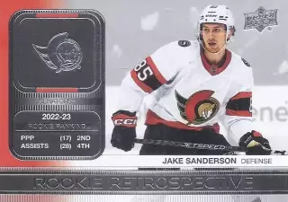 Карточка Jake Sanderson/Джейк Сэндерсон Ottawa Senators/Оттава Сенаторз, НХЛ/NHL