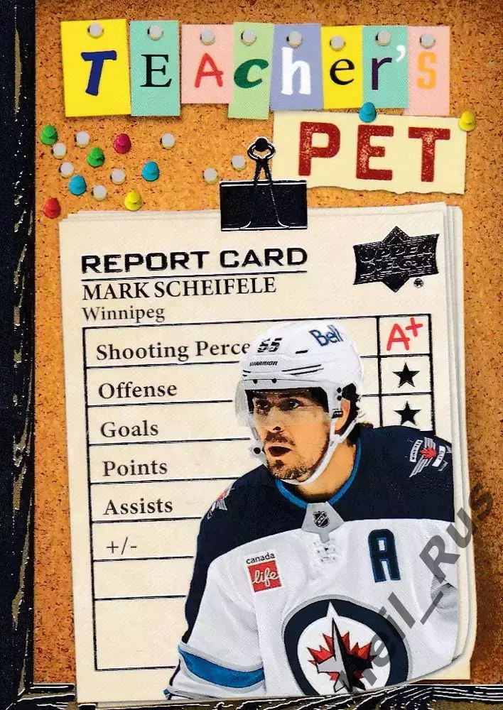 Хоккей; Карточка Mark Scheifele/Марк Шайфли Winnipeg Jets/Виннипег Джетс NHL/НХЛ