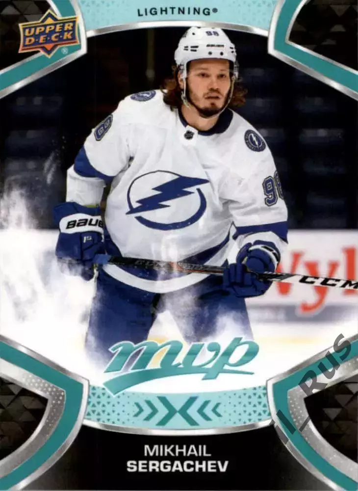 Хоккей. Карточка Михаил Сергачев Tampa Bay Lightning/Тампа-Бэй Лайтнинг, НХЛ/NHL