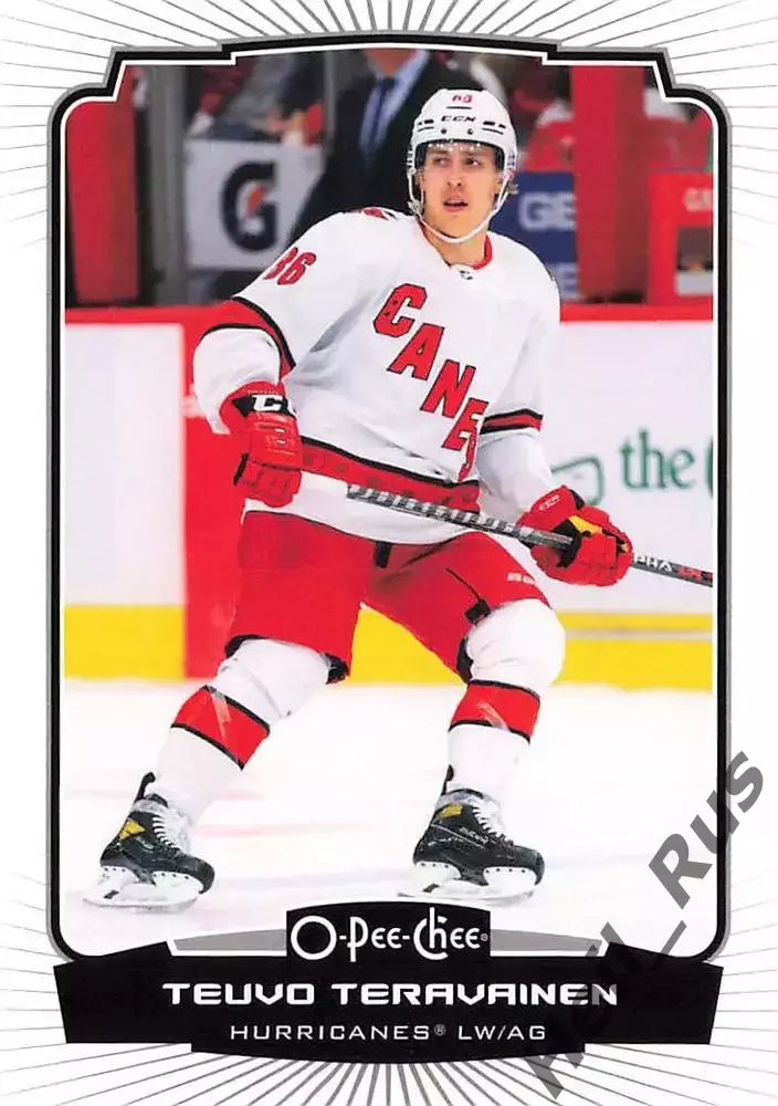 Карточка Teuvo Teravainen/Теуво Терявяйнен Carolina Hurricanes/Каролина, NHL/НХЛ