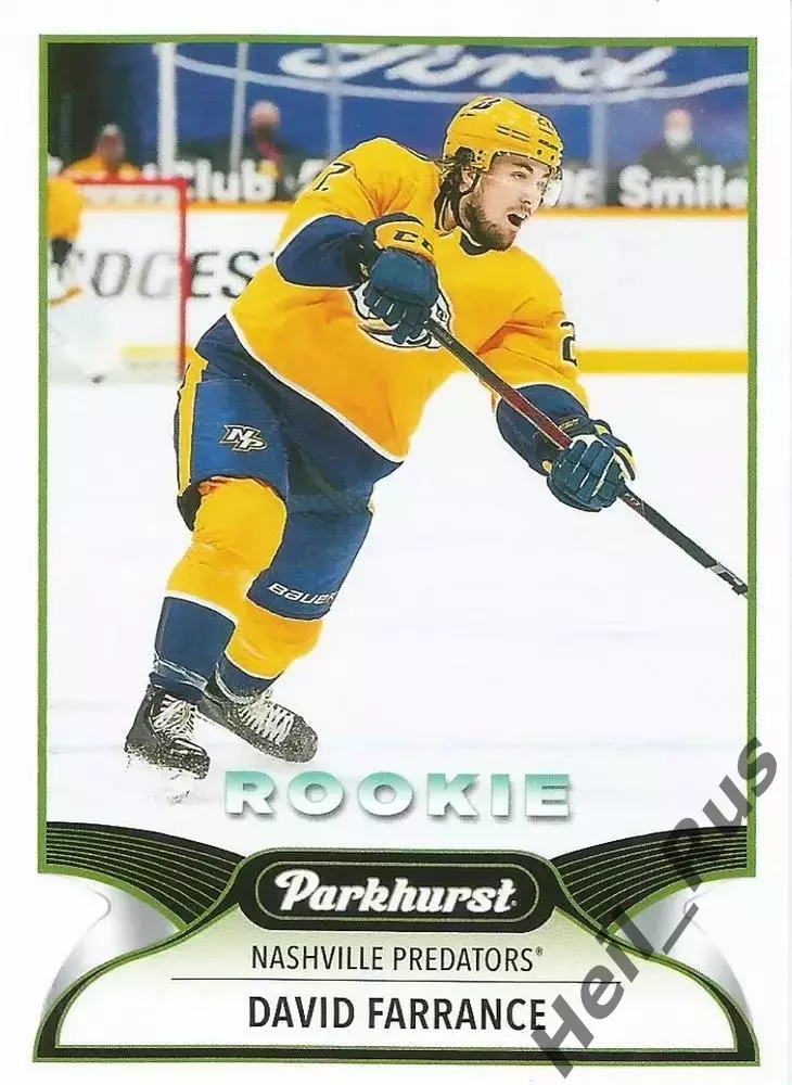 Карточка Дэвид Фарранс Nashville Predators/Нэшвилл Предаторз, Сибирь NHL/НХЛ/КХЛ
