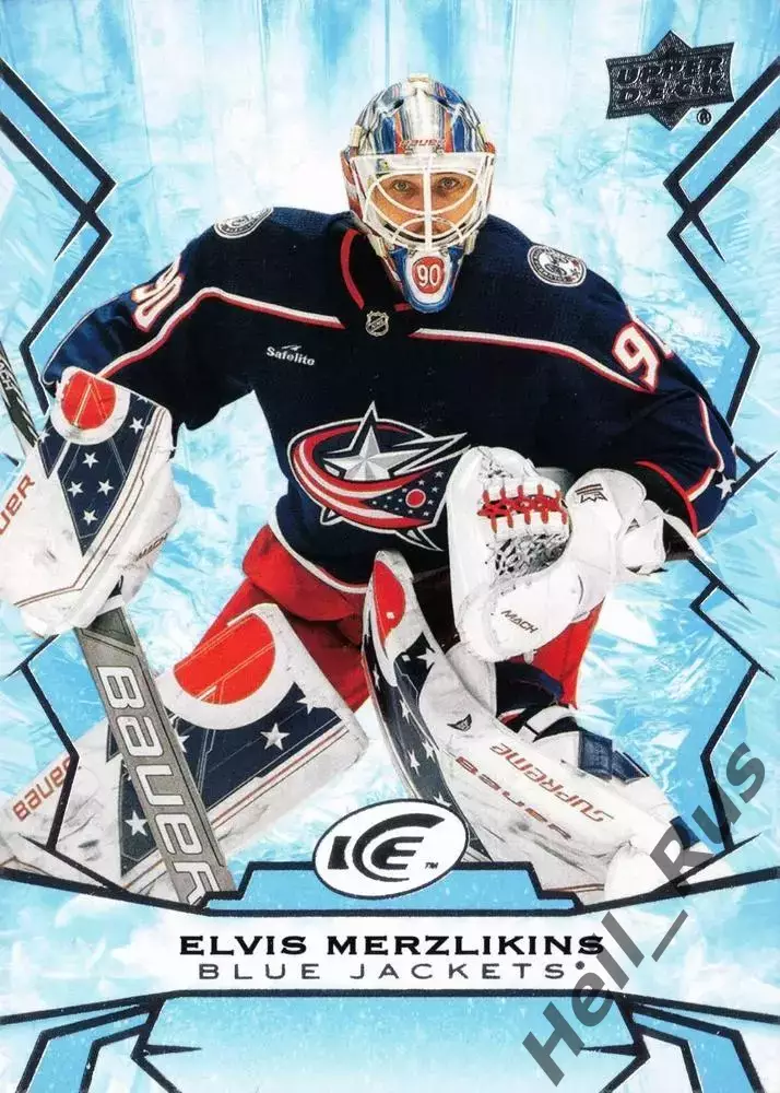 Карточка Elvis Merzlikins/Элвис Мерзликин Columbus Blue Jackets/Коламбус НХЛ NHL