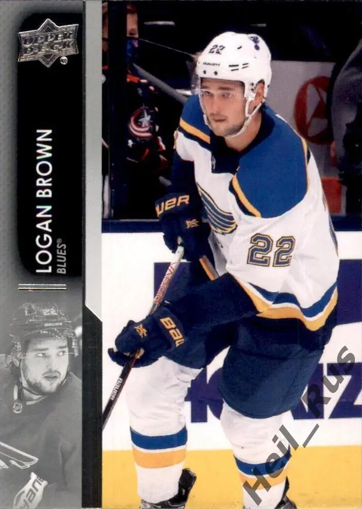 Хоккей. Карточка Logan Brown/Логан Браун St. Louis Blues/Сент-Луис Блюз НХЛ/NHL