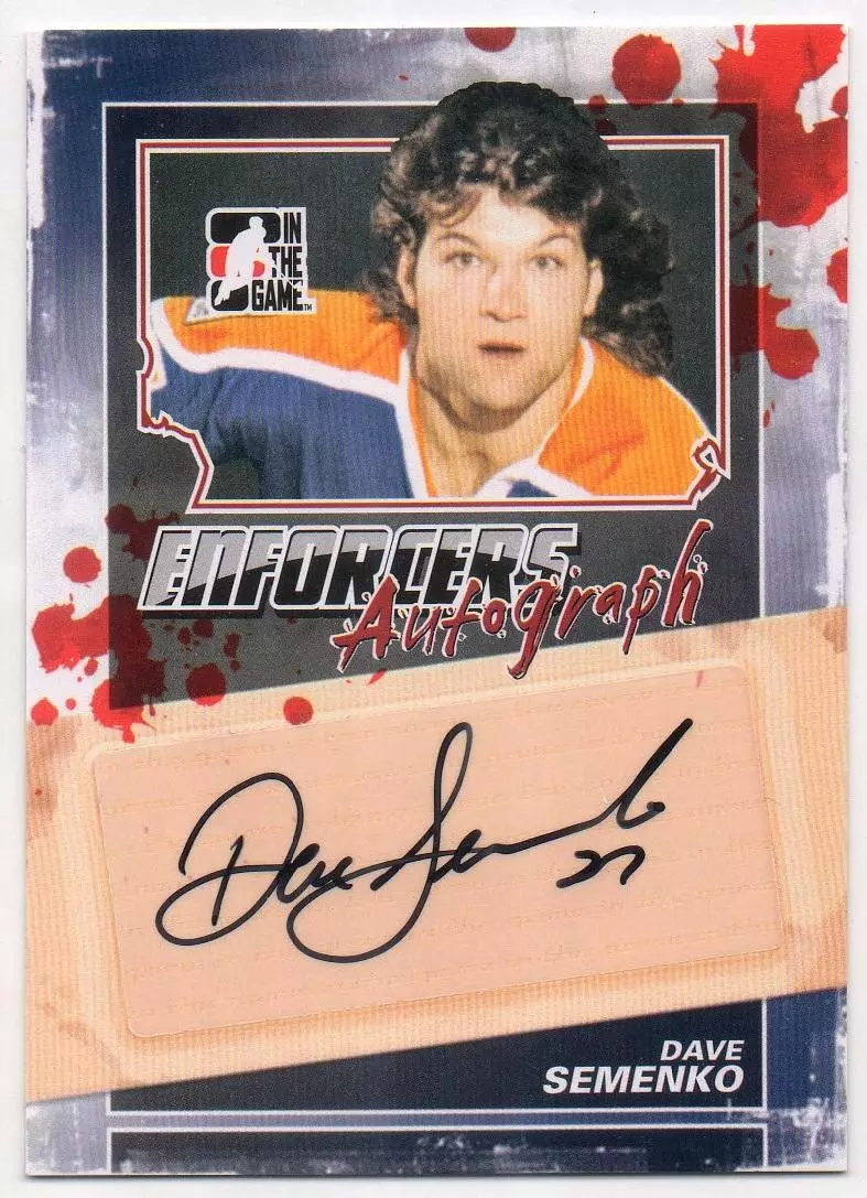 Карточка автограф Dave Semenko/Дэйв Семенко (Edmonton Oilers/Эдмонтон) НХЛ/NHL