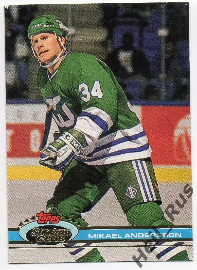 Карточка Andersson/Микаэль Андерссон (Hartford Whalers/Хартфорд Уэйлерс) НХЛ/NHL