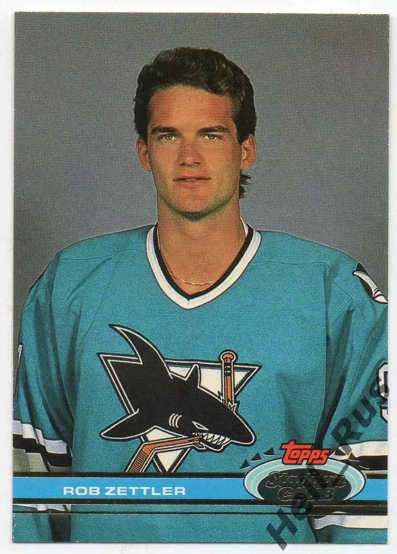 Хоккей. Карточка Rob Zettler/Роб Зеттлер San Jose Sharks/Сан-Хосе Шаркс НХЛ/NHL