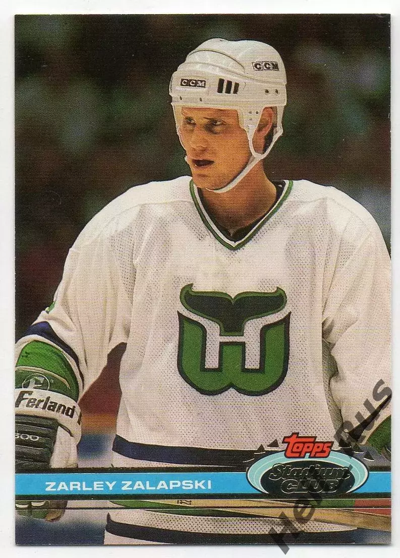 Карточка Z. Zalapski/Зарли Залапски (Hartford Whalers/Хартфорд Уэйлерс) НХЛ/NHL