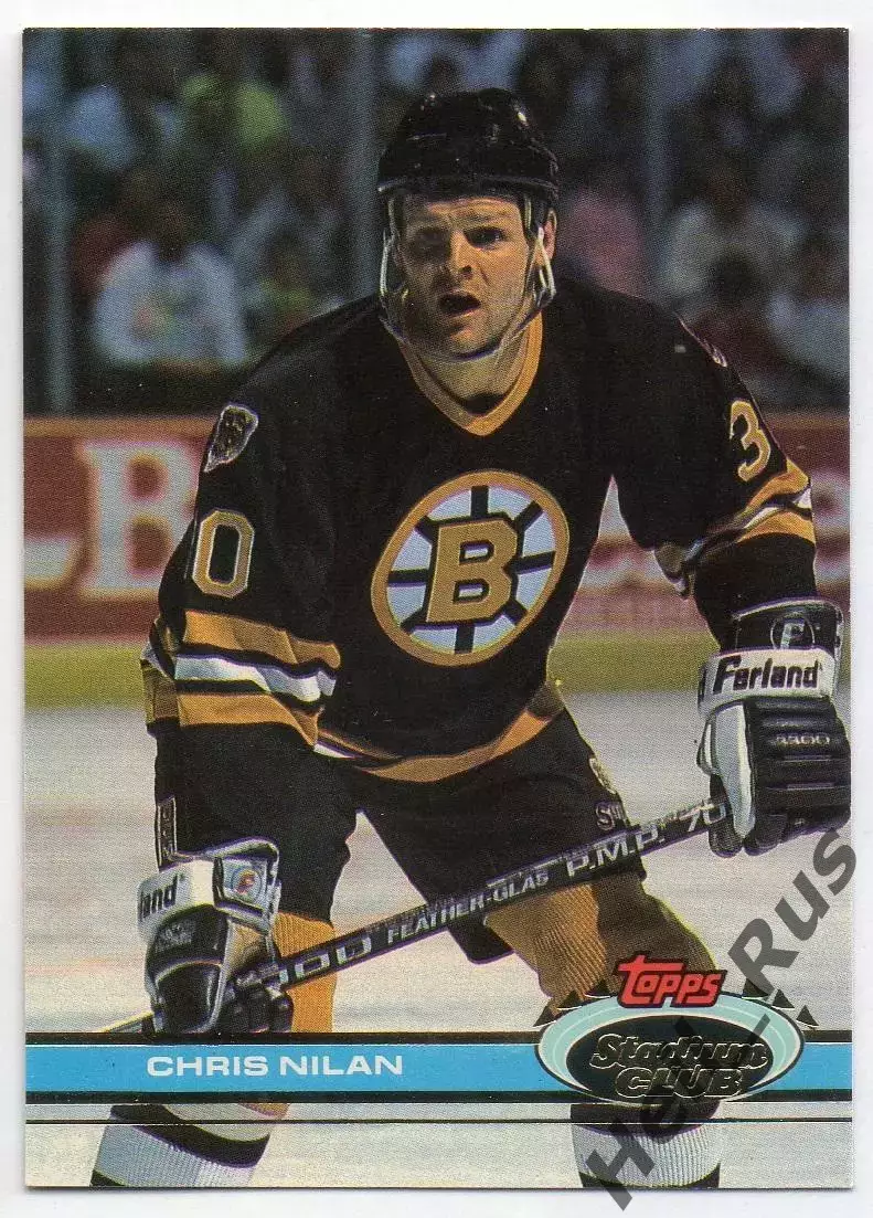Хоккей. Карточка Chris Nilan/Крис Нилан (Boston Bruins/Бостон Брюинз) НХЛ/NHL