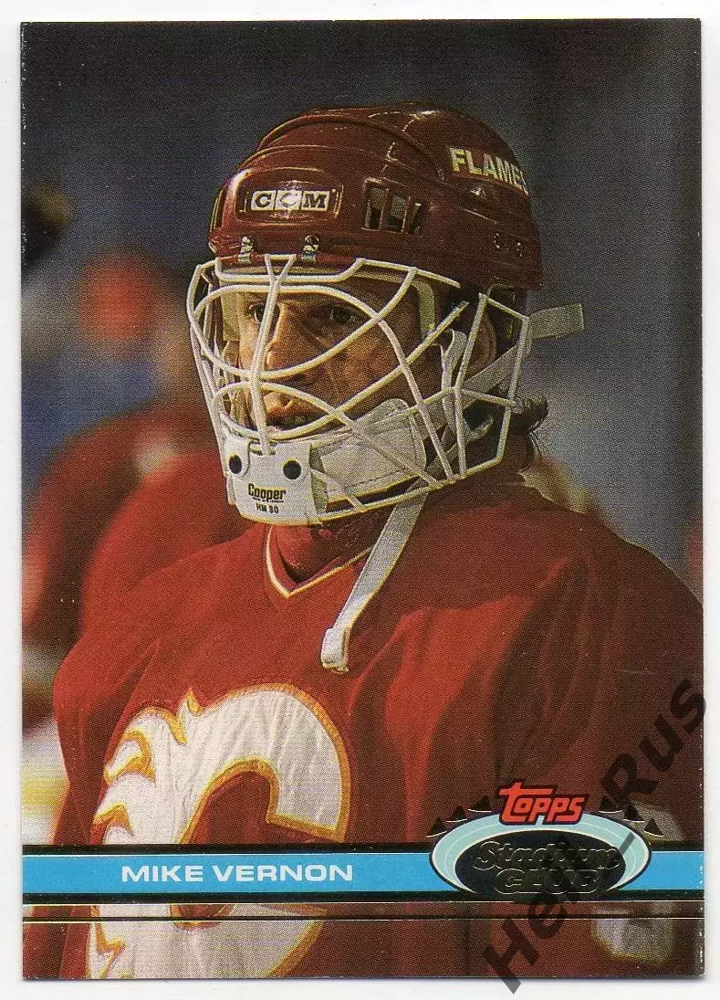 Хоккей. Карточка Mike Vernon/Майк Вернон (Calgary Flames/Калгари Флэймз) NHL/НХЛ