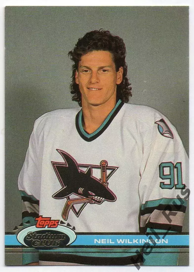 Карточка Neil Wilkinson/Нил Уилкинсон (San Jose Sharks/Сан-Хосе Шаркс) НХЛ/NHL