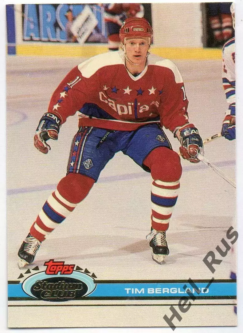 Хоккей; Карточка Tim Bergland/Тим Бергланд Washington Capitals/Вашингтон НХЛ/NHL