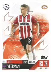 Футбол. Карточка Джоуи Верман (PSV/ПСВ Эйндховен) Лига Чемпионов 2024-25 TOPPS