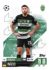 Футбол. Карточка Гонсалу Инасиу (Спортинг Лиссабон) Лига Чемпионов 2024-25 TOPPS