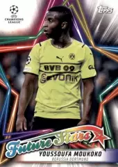 Футбол; Карточка Юссуфа Мукоко (Боруссия Дортмунд) Лига Чемпионов 2021/22 TOPPS