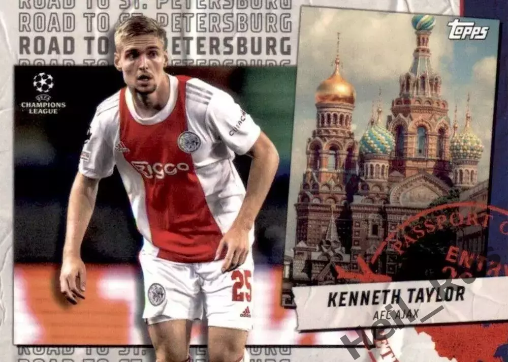 Футбол. Карточка Taylor/Кеннет Тейлор (Аякс, Лацио) Лига Чемпионов 2021/22 TOPPS