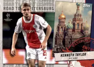 Футбол. Карточка Taylor/Кеннет Тейлор (Аякс, Лацио) Лига Чемпионов 2021/22 TOPPS
