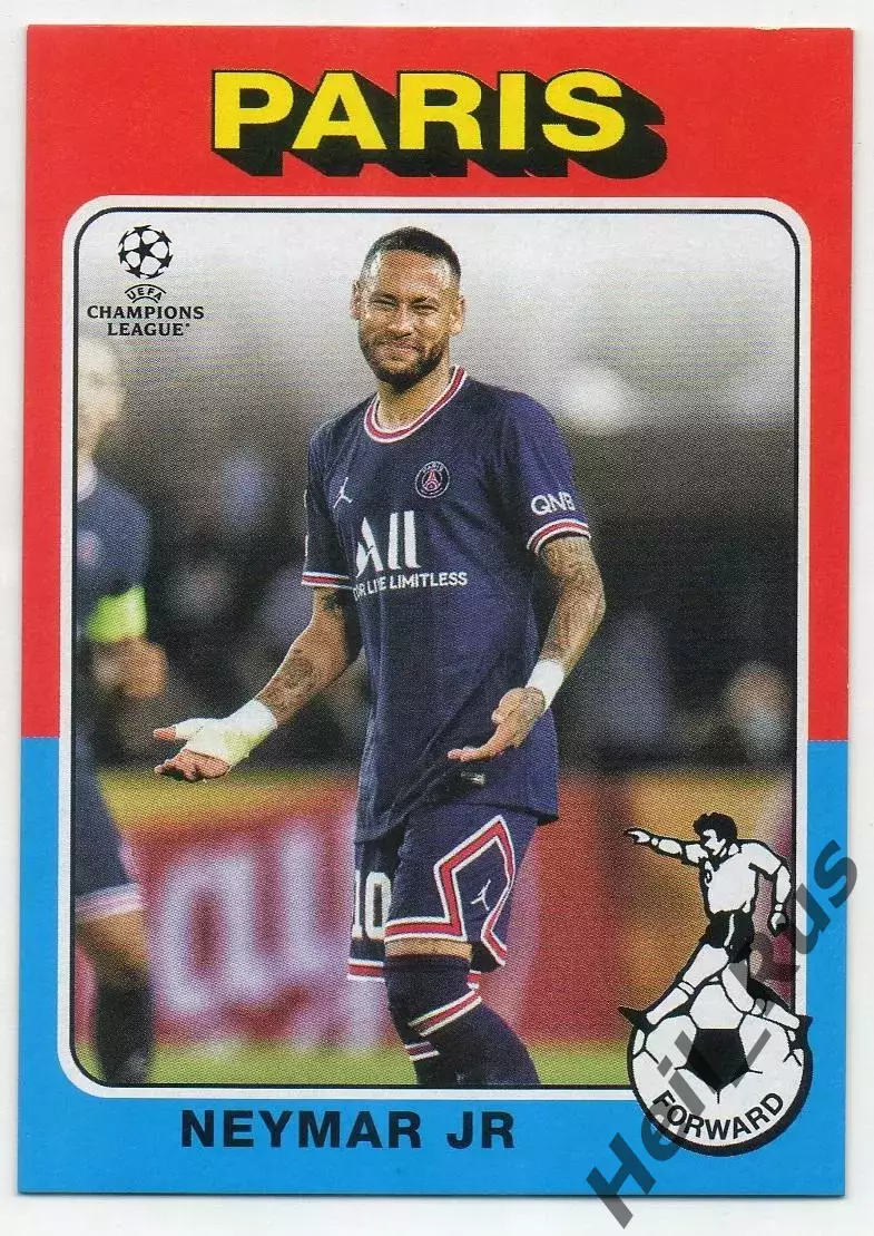 Футбол. Карточка Neymar/Неймар Пари Сен-Жермен, Барселона Лига Чемпионов 2021/22