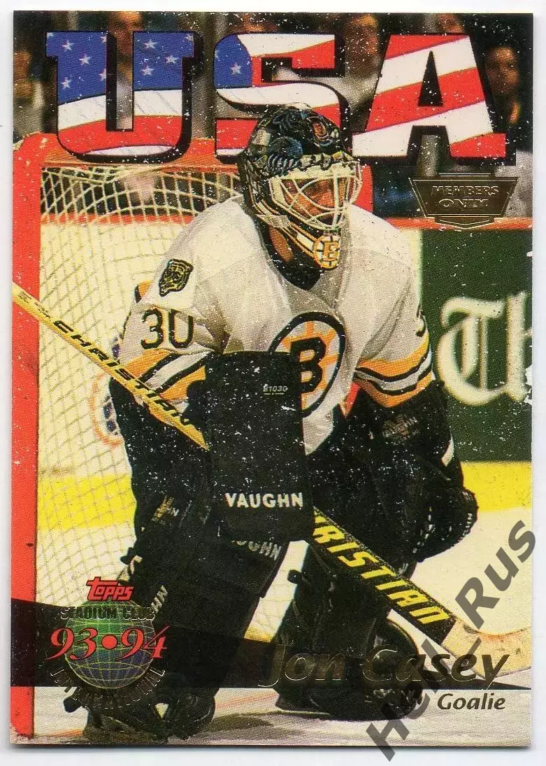 Хоккей Карточка Jon Casey/Джон Кейси Boston Bruins/Бостон Брюинз USA/США НХЛ/NHL